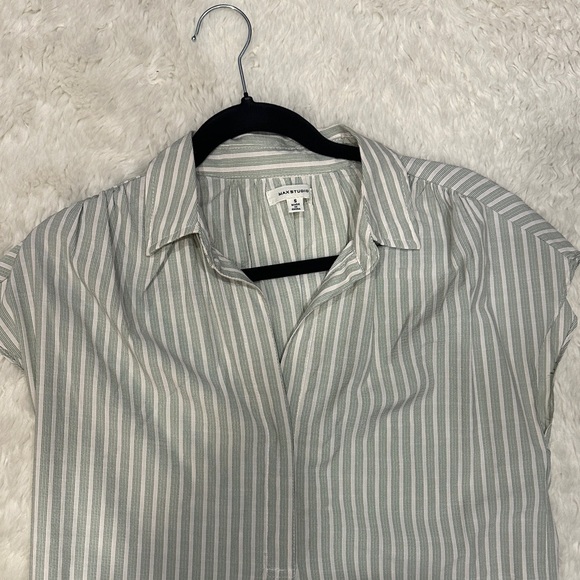 Striped Gray Women's Top Max Studio Women - Picture 2 of 7